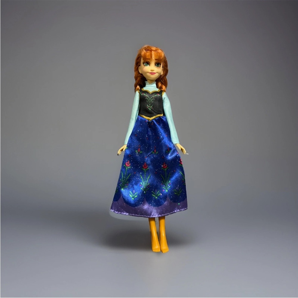 Disney Anna Doll with Blue and Black Outfit
